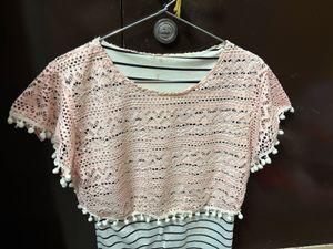 Pink Lace Top
