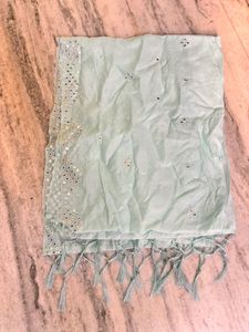 Embroidered Mirror Work Dupatta