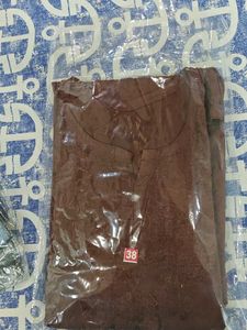 Coffee Brown Dabby Cotton Shrot Kurti