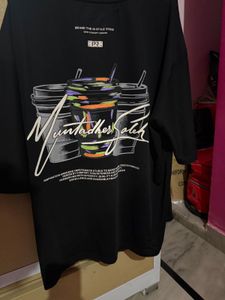 Black Graphic Print Tee