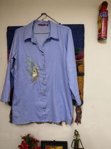 new Blue Embroidered co-ord set