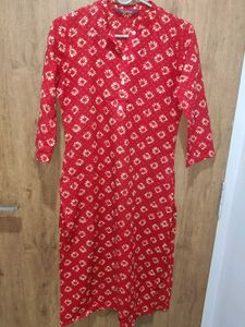 Red cotton Kurta for Women