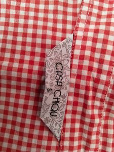 Stylish Red Checked Shirt for ₹150🧡🤍🛍️