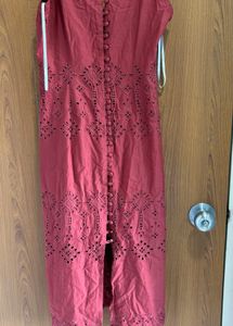 Red Dress with Buttons