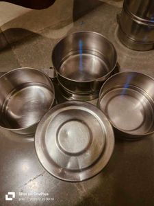 Steel Tiffin Lunch Box Set Of 2