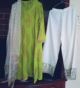 Green Kurti Set