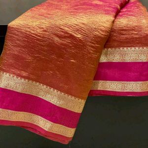 New Without Tag- Banarasi Tissue Silk Saree