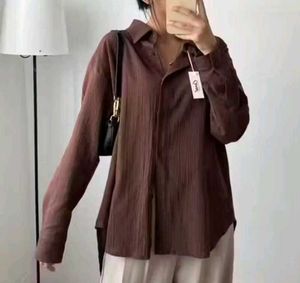 Oversized Brown Button-Down Shirt