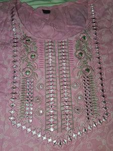 Pink Embroidered Kurta