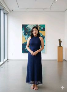 Elegant Navy Blue Maxi Dress