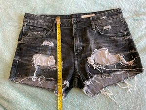 Grey Ripped Shorts