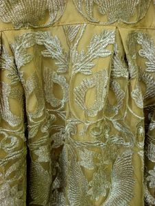 Embroidered Golden Net Gown