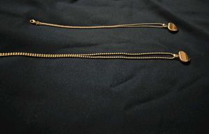 Gold Heart Pendant Necklace Set
