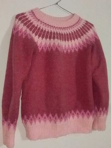 Pink Patterned Sweater