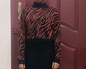 Stylish Animal Print Sweater