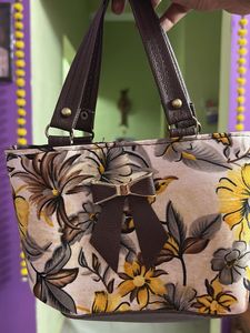 Floral Print Bow Detail Tote Bag