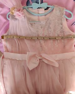 Peach Frock For 5-6 Years