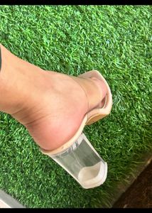 Nude Transparent Heels For Women