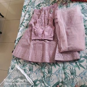 Lavender Lehenga Choli with Dupatta