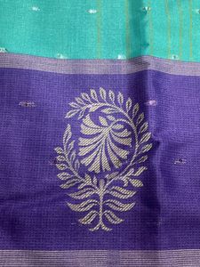 Turquoise Blue And Purple Joint Saree For Grabs