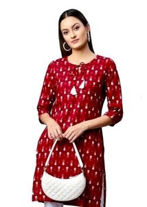Red Printed Kurti
