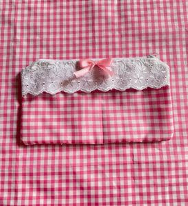 Restock💖Pink Gingham Pouch💖