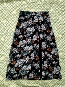 Black Floral Skirt