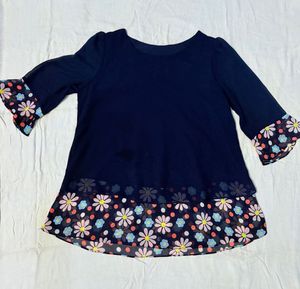 Cute Girls' Floral Top