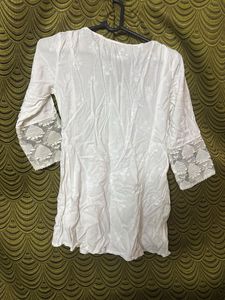 White Embroidered Top