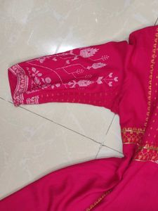W Elegant Pink anarkali kurta