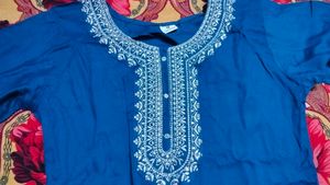 Elegant Navy Blue Kurti Set