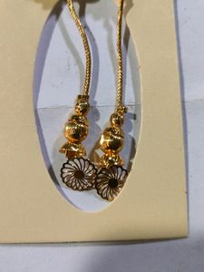 Latkan Jumki  With gold Polish