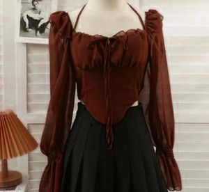 DARK BROWN KOREAN TOP