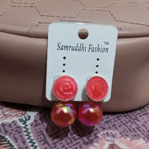 Beautiful Red Rose Floral Dangle Earrings✨❤
