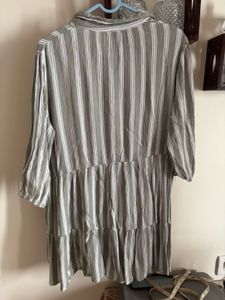Striped Ruffled Tunic Top