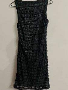Zara Textured Dress Black