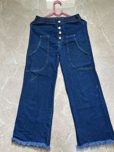 Wide Leg Denim Pants
