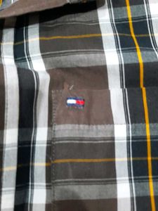 Tommy HILFIGER Brown Dominant Checked Shirt Mens