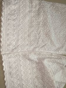 White Embroidered Palazzo Pants