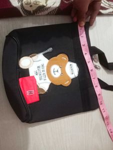 Cute Baby Teddy Bear Black Bag