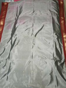 GentlyUsed DharmavaramPattu GreyWithRedBorder Sare