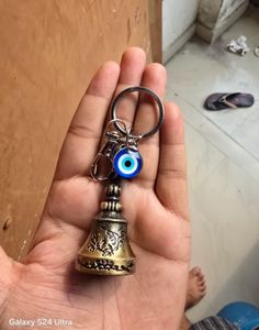Guardian Bell❤️Keychain with Evil Eye
