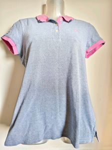 🎄Buy 1, Get 1 Free🎁Size S/ M Cute Grey Polo Top