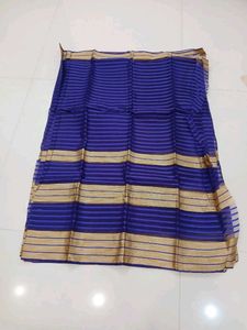 Cotton Silk Purple Saree With Blouse