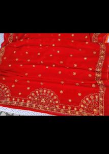 Deep Red Saree