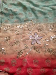 Multicolour Elegant Georgette Saree