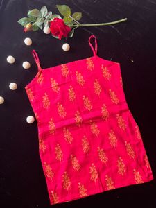 Pink Floral Kurta