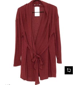 Sale 🎊🎆🎄🎉made in italy Burgundy Knit Cardigan