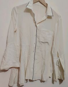 Cream Shirt Like Top For Girl Or Woman 30 Bust