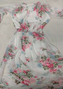Floral Print Chiffon Dress